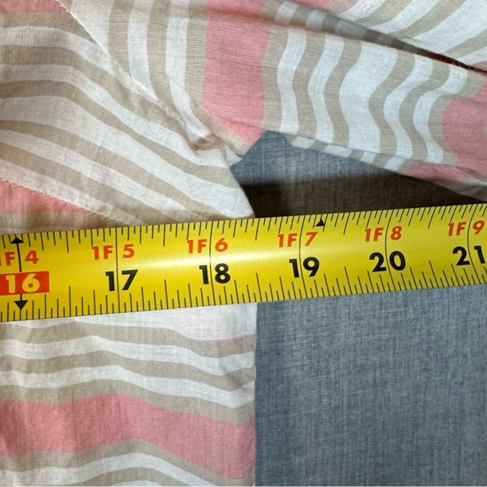 Appleseed's PK of 2 Pink Cream Striped/Floral Vine Patterned Button up Shirts - Picture 4 of 13